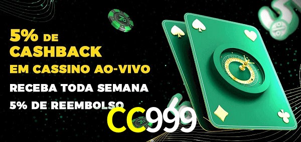 Promoções do cassino ao Vivo CC999